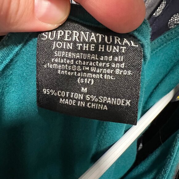 Hot Topic 'Supernatural' Mini Dress Women's Medium Gray Symbols in Teal - Picture 6 of 8